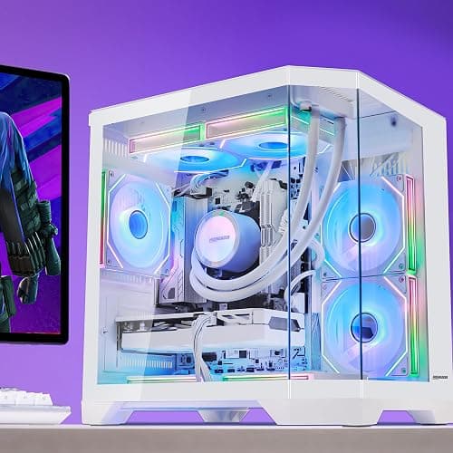 HOENGAGER Ocean of Stars Gaming PC - RTX 5070TI 16G - AMD Ryzen 7 7800X3D, 32GB DDR5 RAM, 1TB PCIe + 2TB SATA SSD, 11 AC Wi-Fi, 850 PSU, Windows 11 Pro - Desktop Computer thumbnail 8