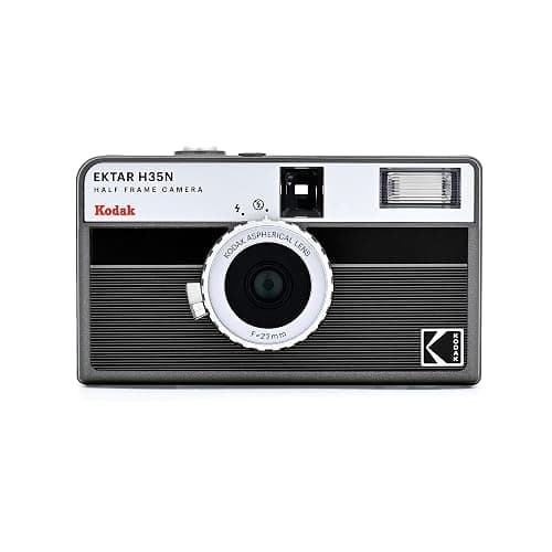Kodak EKTAR H35N Half Frame Film Camera Bundle with Kodak Ultramax 400/24EXP 35mm Roll Film (Striped Black) thumbnail 2