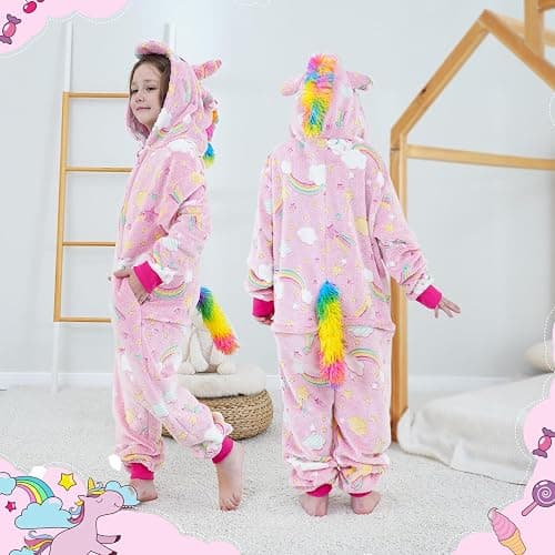 Cloele Kids Onesie Pajamas Animals Costume Glow Cosplay for Girls Boys thumbnail 4