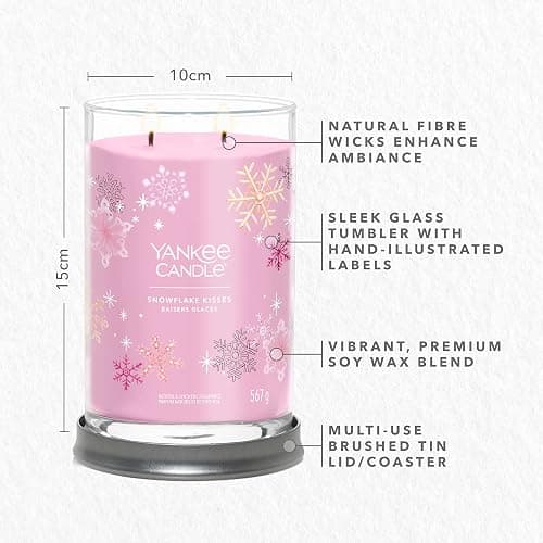 Yankee Candle Signature Scented Candle | Snowflake Kisses Large Tumbler Candle with Double Wicks | Soy Wax Blend Long Burning Candle | Perfect Gifts for Women thumbnail 3