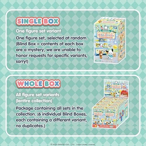 Hamee RE-Ment Blind Box Sanrio - Pochacco Amusement Park Wagon - 8 Pc. | Full Set with Tear-Away Display Background, Cute Blind Box Diorama Miniature Figure Set, Collectible Display Figure thumbnail 5