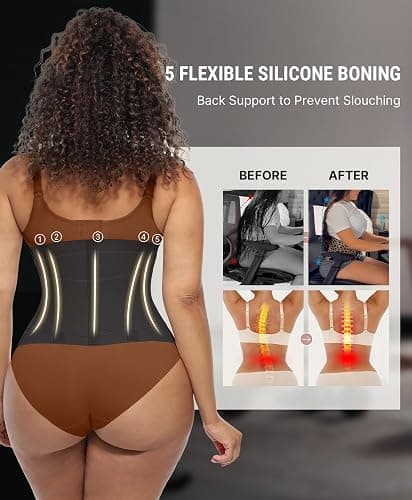 FeelinGirl Waist Trainer Belt Cincher Trimmer Tummy Control Body Shaper thumbnail 4