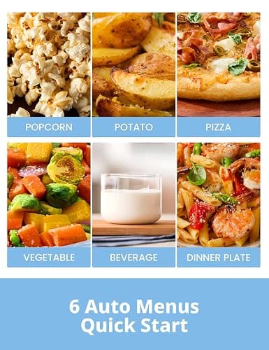 COMFEE' Retro Microwave Oven, Small Microwave with 6 Auto Menus, 0.9 cu.ft Countertop Compact Microwave with Multi-stage Cooking, Mute Function, LED digital, Apricot/900W, CMO-MMP02AA(AT) thumbnail 2