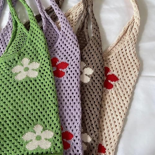 Hobo Tote Bag for Women - Contrast Color, Large Capacity, Knitted, Trendy thumbnail 6