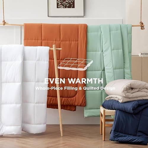 Bedsure Comforter Duvet Insert - Quilted Comforters King Size, All Season Duvet, GentleSoft Down Alternative Bedding, with 8 Tabs, Gifts for Women/Men, Grey, King 90 x 102 Inches thumbnail 7