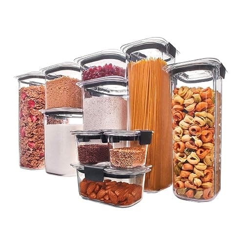 Rubbermaid Brilliance BPA Free Food Storage Containers with Lids, Airtight, for Lunch, Meal Prep, and Leftovers, Set of 10 thumbnail 3