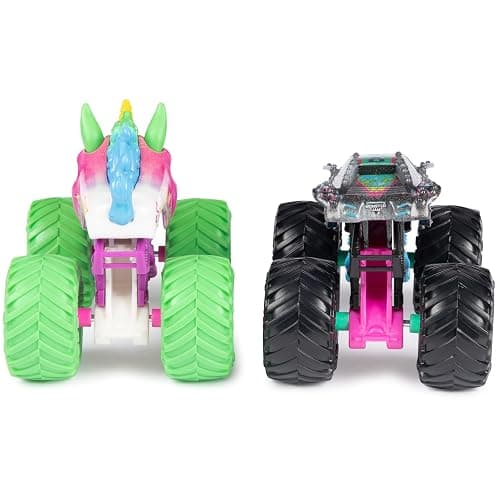 Monster Jam, Official Nitro Neon, Sparkle Smash Vs. Max-D, 1:64 Scale Die-Cast Monster Trucks, Kids Toys for Boys Ages 3 and up thumbnail 5