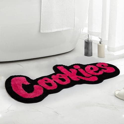LAKEA Handmade Cookies Tufted Rug for Bedroom Irregular Shaped Tufted Carpet Mat Soft Plush Gift Room Decoration (39.4X17.7inch (100X45cm)) (Pink) thumbnail 9