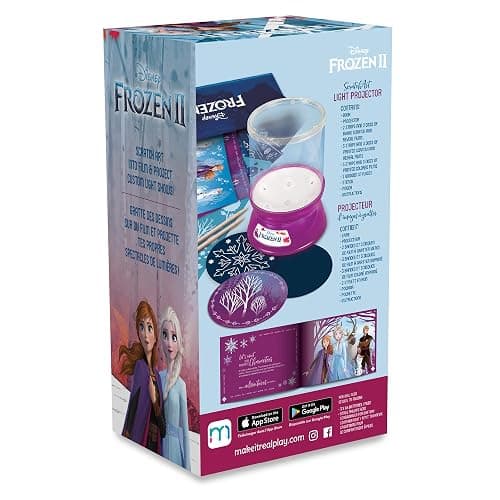 Make It Real Disney Frozen 2 Starlight Projector for Girls - DIY Ceiling Projector Kit with Stencils & Scratch-Art Film, Illuminates Bedrooms with Frozen 2 Scenes - Creative Gift for Ages 8 thumbnail 3