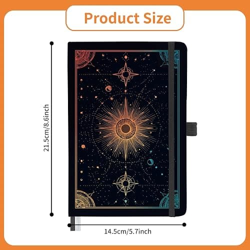 Mlife Lined Journal Notebook for Women & Men,A5 Hardcover PU Leather Journals for Writing,100 GSM Thick Paper, Perfect for College,Work,Office Supplies,Space Style thumbnail 2