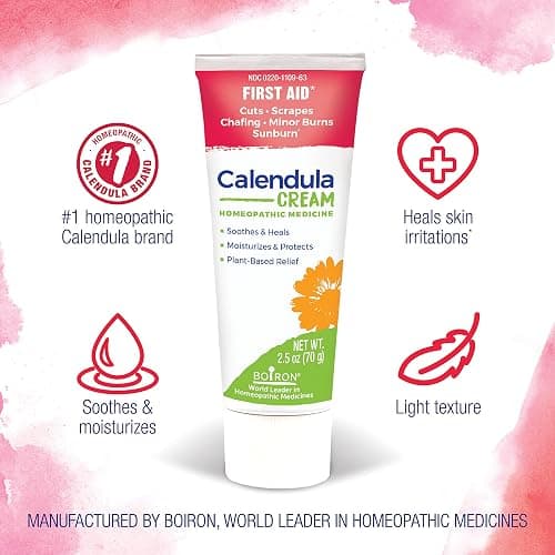 Boiron Calendula Cream for First Aid, Minor Burns, Cuts, Scrapes, Insect Bits and Sunburn - 2.5 oz thumbnail 3