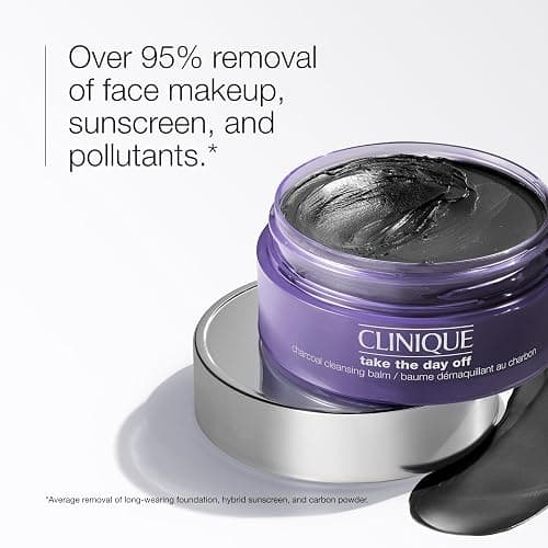 Clinique Take The Day Off Charcoal Cleansing Balm Makeup Remover | Dissolves Makeup and Sunscreen | For Dry Combination to Oily Skin Types thumbnail 2