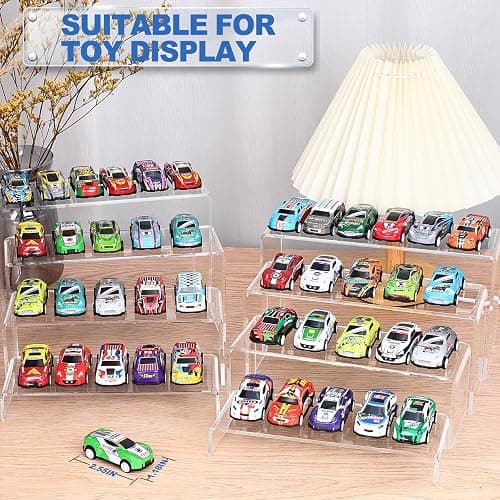 Aheroi Large Acrylic Risers, 8 Pcs 2 Set(7”L~8”L~9”L) Acrylic Display Set Rectangular Stands Shelf Clear Display Risers for Decor, Cake Shelves Retail Shoe Showcase - 8Pcs-Clear thumbnail 6