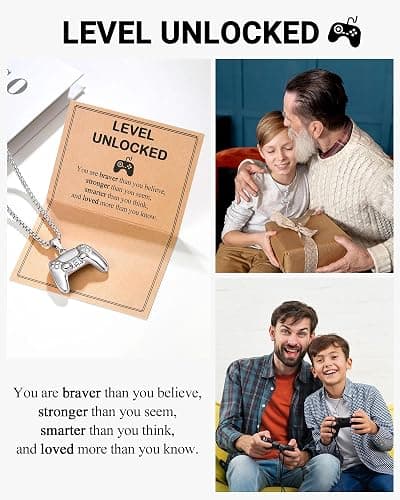 ORISPRE Game Controller Necklace for Boys, Gifts For Son Grandson Nephew Birthday Christmas Valentines Graduation thumbnail 4
