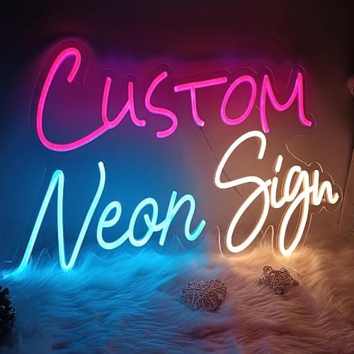 Custom Neon Sign, Neon Sign Customizable for Birthday Wedding Party Gift,Bar Personalized Neon Sign for Wall Decor Length 10inch to 60inch - Image 1