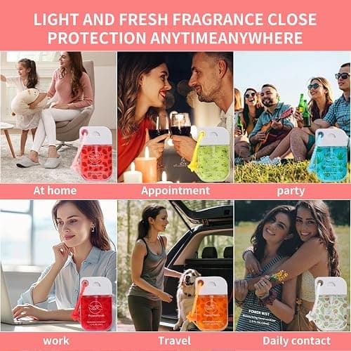 PeppyHands 8 Pcs Hydrating Hand Sanitizer Spray, 8 Scents, 10.8 FL. OZ. Portable Sanitizer Spray for Travel Size, 500-Sprays Each Multi-Flavor, Refillable Plastic Travel. (8Pcs) thumbnail 9