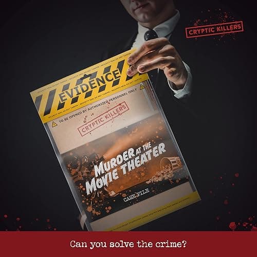Cryptic Killers Unsolved Murder Mystery Game - Cold Case File Investigation - Detective Clues/Evidence - Solve The Crime - Individuals, Date Nights & Party Groups - Murder at The Movie Theater thumbnail 2