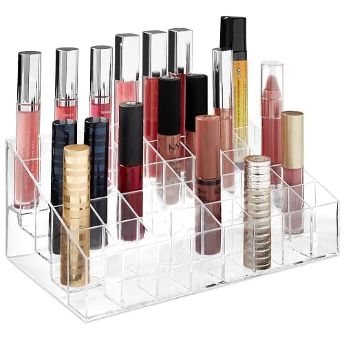 Casafield 40 Slot Acrylic Lipstick & Makeup Organizer - Cosmetic Display Case - Clear thumbnail 4