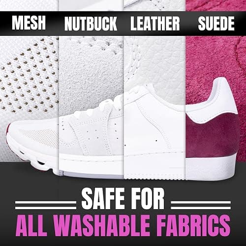 Pink Miracle Shoe Cleaner Kit with Bottle and Brush For Fabric Cleaner For Leather, Whites, Suede and Nubuck Sneakers thumbnail 4