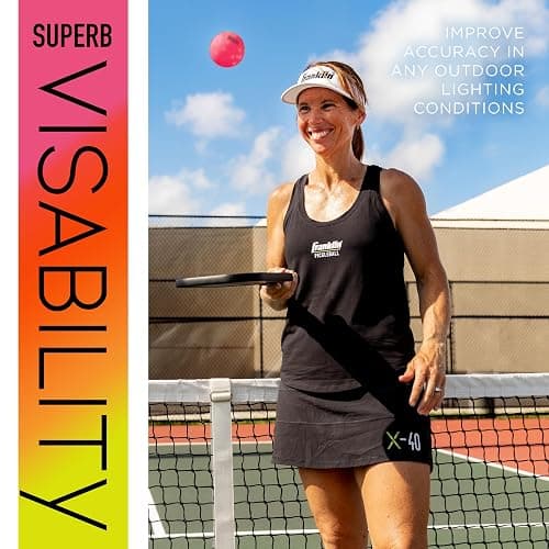 Franklin Sports X-40 Outdoor Pickleballs - Official Ball of USA Pickleball, APP Tour + Pickleball US Open - 3 Packs, 12 Packs, 36 Pickleball Buckets, 50, 100 + 400 Bulk Packs of Regulation Pickleballs - 3 Count - Pink thumbnail 6