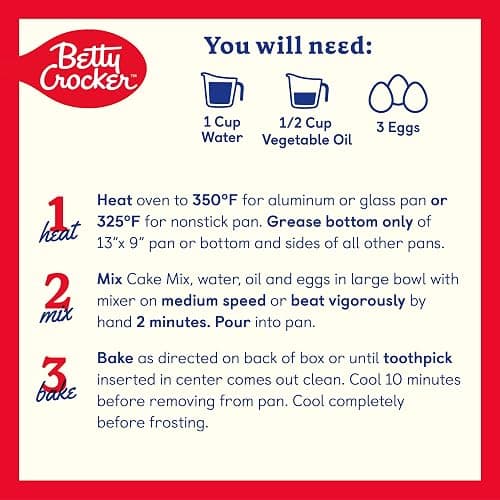 Betty Crocker Delights Triple Chocolate Fudge Cake Mix, 13.25 oz | Pudding In The Mix For Moist Texture, Doubles As Cupcake Mix, America's #1 Cake Mix Brand thumbnail 8