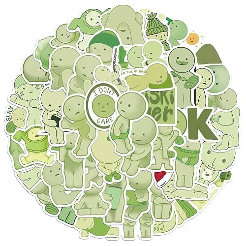 jixiejumo Smiski Stickers 50 Pcs, Cartoon Waterproof Vinyl Sticker Merch, Perfect for Water Bottles, Laptops, Gifts - SmiskiStickers thumbnail 3