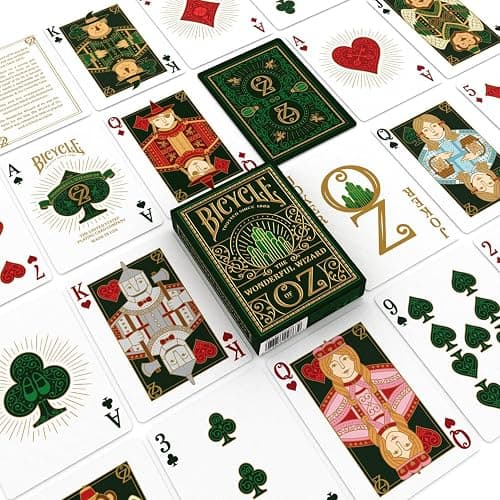 Bicycle Wizard of Oz Playing Cards, Oz Inspired Playing Card Deck, Emerald and Gold, 1 Deck thumbnail 2