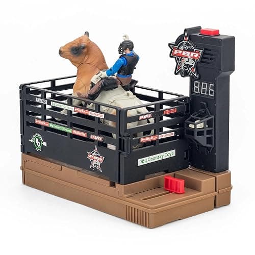 Big Country Toys PBR® Bucking Bull & Rider Playset – Interactive Bull Riding Toy with Chute Gate, Timer, Sound Effects & Play-by-Play Announcer thumbnail 2
