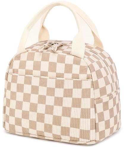 Bluboon Lunch Bag for Women Men Cute Corduroy Lunch Tote Bags Reusable Insulated Lunch Box Large Capacity Reusable Insulated Cooler for Work Picnic or Travel - Image 1