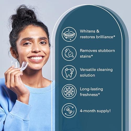 Overnight + Whitening Retainer Cleaner, Remove Stains, Discoloration, and Plaque | 4 Month Supply | Denture Cleanser with Whitening Boost,120 Tablets by M3 Naturals thumbnail 4