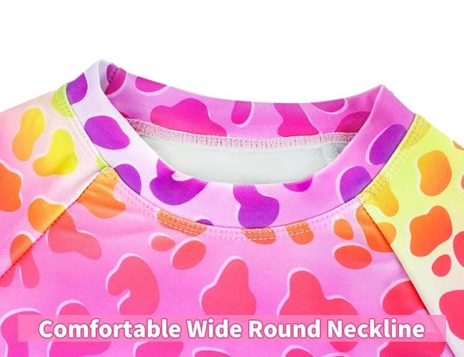 Snowheart Girls Rash Guard Sets Long Sleeves Swimsuit 2 Pieces Tankini Bathing Suit Swimwear for Girls 3-12 Years thumbnail 2