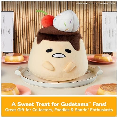 GUND Sanrio Gudetama The Lazy Egg Stuffed Animal, Flan Gudetama Plush Toy for Ages 1 and Up, 9” thumbnail 6