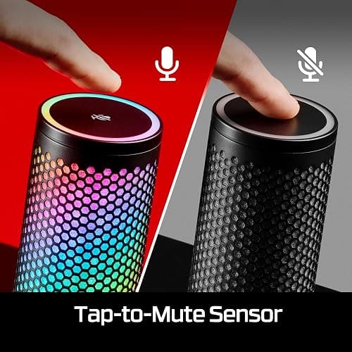 HyperX QuadCast 2 S – USB Microphone, with RGB Lighting, Streaming and Podcasting, with On-Board Controls, LED Lighting, Removable Shock Mount, PC, Mac, USB-C - Black thumbnail 6