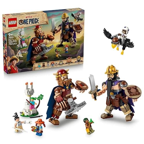 LEGO ONE PIECE Dorry vs. Brogy – Giants of Little Garden - Building Toy for Boys & Girls, Ages 9+ - with 4 Minifigures - Playset for Kids & Anime Fans - Gift for Birthdays - 75644 - Image 1