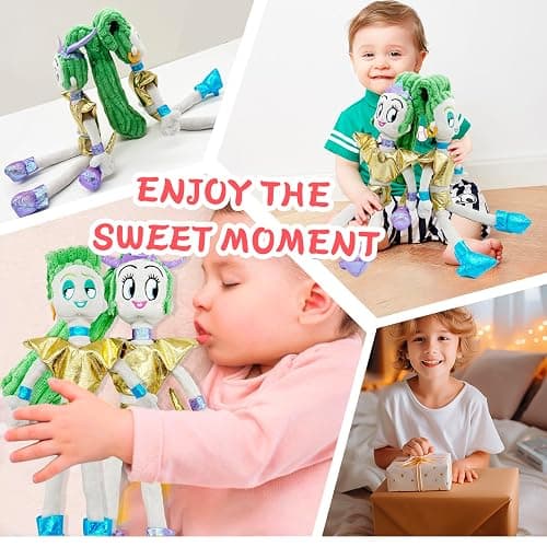 WEETGFFZ Velvet and Veneer Plush Toy,12Inch Cute Soft Cartoon Velvet and Veneer Plushies Toys Stuffed Animal Doll Pillows Surprise Gift for Kids and Fans Birthday, Green thumbnail 7