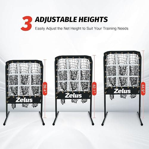 ZELUS Baseball Net with Target Pockets, Pitching Net with Strike Zone, Portable Pitcher Trainer Net, Height Adjustable Softball Baseball Training Equipment for Hitting and Pitching thumbnail 2