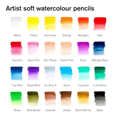 Winsor & Newton Studio Collection Artist Pencils, Watercolor Pencils, Set of 24 thumbnail 3
