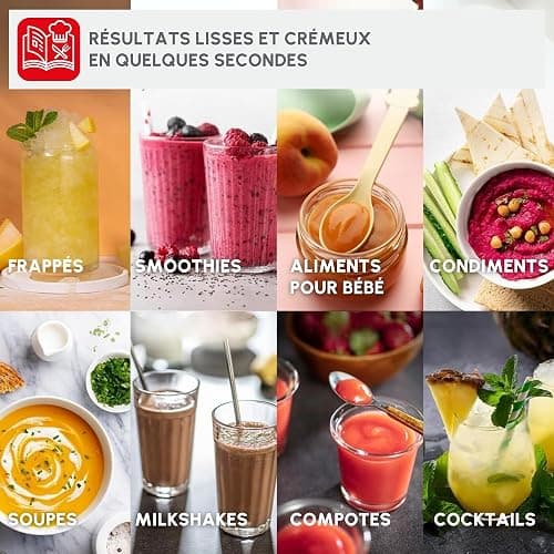 Moulinex - Blender Blendforce Noir 800W Bol verre 1.75 L | Mixeur puissant 800 W pour préparer des smoothies, Sauces et glace pilée - Bol en verre thermorésistant thumbnail 8