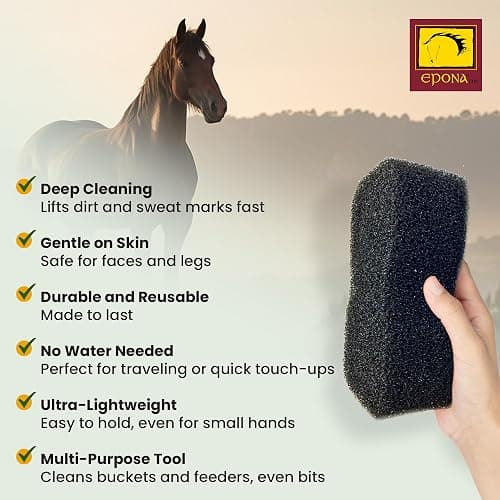 Epona Tiger’s Tongue Horse Groomer – Deep Cleaning Scrubber & Massager for Horses – Removes Dirt, Dried Sweat Marks & Dander – Gentle Grooming Tool for Body, Legs & White Markings thumbnail 2