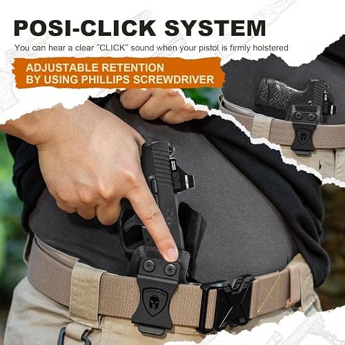 WARRIORLAND IWB Kydex Holster w/Optics Cut, Compatible with Walther PPS M2 9mm/.40 Pistol, Inside Waistband Appendix Carry, Adj. Retention & Cant, with Claw/Right- / Left-Hand Optional thumbnail 5