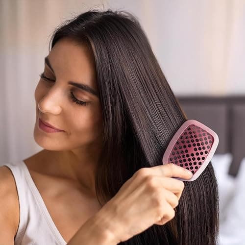 FHI Heat UNbrush Mini Detangler Brush for Pain-Free Brushing on All Wet or Dry Hair Types — Durable Duoflex Anti-Static Bristles, Lightweight Handle, Vented Mini Hair Brush thumbnail 5