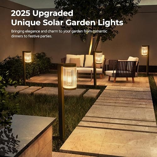 ELECLINK Solar Pathway Lights Outdoor, 6 Pack Upgraded Outdoor Solar Lights for Outside Super Bright Up to 12Hrs, IP65 Waterproof Solar Garden Lights for Yard Path Walkway Decor Landscape Lighting thumbnail 8