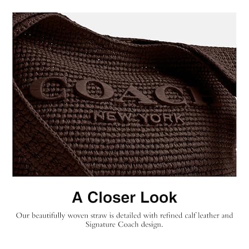 COACH Brooklyn Shoulder Bag 28 in Straw thumbnail 4