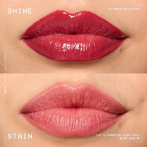 NYX PROFESSIONAL MAKEUP Lip IV Hydrating Glossy Lip Stain with 12HR Hydration - Blush Rush (Pink) thumbnail 3