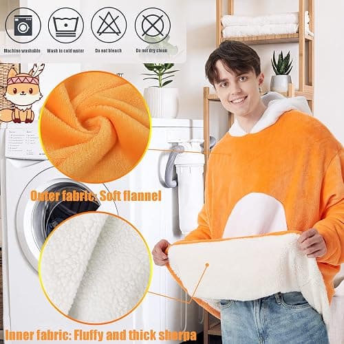 Lovemonster Unisex Cute Yellow Duck Cosplay Animal Pajamas Cozy Flannel Sherpa Pullover Adult Christmas Halloween Costume thumbnail 7
