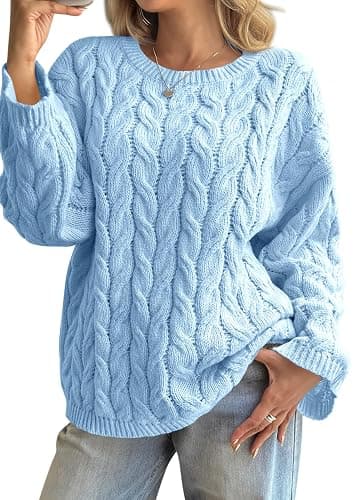 Women's Oversized Cable Knit Sweater thumbnail 2