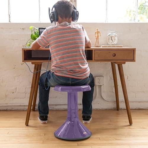 ECR4Kids ACE Active Core Engagement Wobble Stool, 18-Inch Seat Height, Flexible Seating, Eggplant | Durable plastic, GREENGUARD Gold Certified, 13 years +, 220 lb capacity, fully assembled, flexible seating for classroom use thumbnail 11