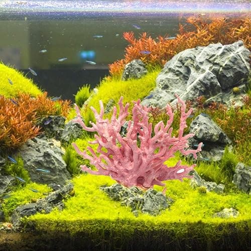 Besimple Artificial Aquarium Coral Ornament Plastic Fish Tank Plants Decoration for Aquarium Landscape (Pink) thumbnail 6