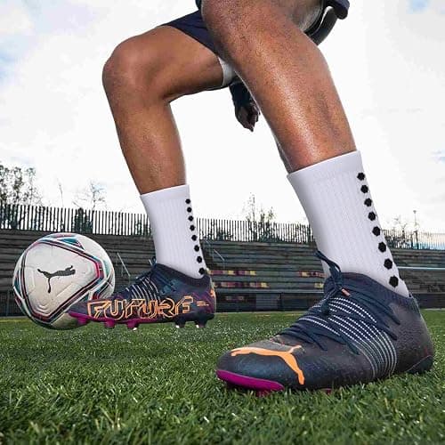 Ultrafun 3/5 Pairs Soccer Socks with Grip Pads Non Slip Football Basketball Sports Socks for Men Women thumbnail 2