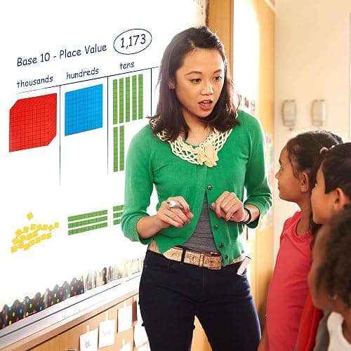 Simply magic 131 PCS Jumbo Magnetic Base Ten Blocks for Math, Math Cubes | Base 10 Math Manipulatives 1st 2nd 3rd Grade, Number Blocks Kindergarten, Place Value Blocks K-3, Counting Blocks for Kids thumbnail 5